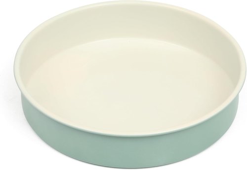Martha Stewart Gallen 8-Inch Round Nonstick Carbon Steel Cake Pan - Teal Durable Bakeware for Desserts