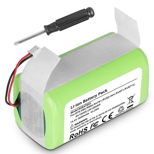 KUNLUN RVBAT850 ion Battery, Replacement Battery for Shark Vacuum RV1001AE R75 R85 R761 RV850 RV1000S RV1000VL RV700_N RV720_N Vacuum (ONLY Fit 2-Prong Connector,NOT for 3-Prong)