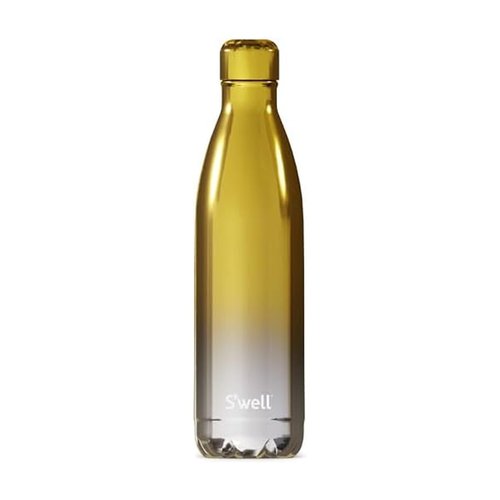 S'well Stainless Steel Water Bottle, 25oz, Yellow Gold Ombre, Triple Layered Vacuum Insulated Containers Keeps Drinks Cold for 48 Hours and Hot for 24, BPA Free, Perfect for On the Go
