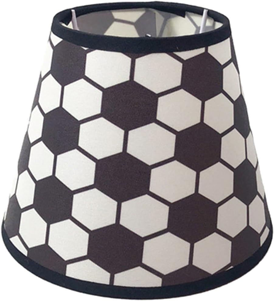 Uonlytech Fabric Lampshade - Soccer Pattern Small Linen Ceiling Light Shade for Home & Bedroom Decor