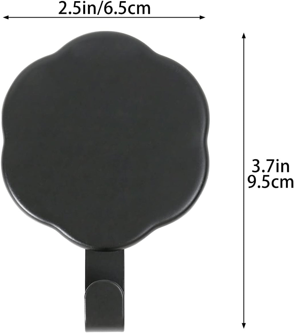 Sattiyrch Magnetic Wreath Hanger - Strong Metal Door Hook Holds Up to 8 lbs | Black, 2-Pack