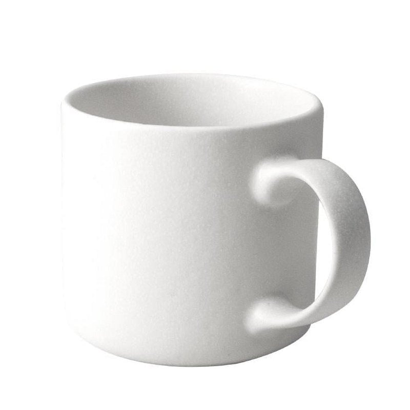 Cream Stoneware Mug - Modern Design with Mottled Finish