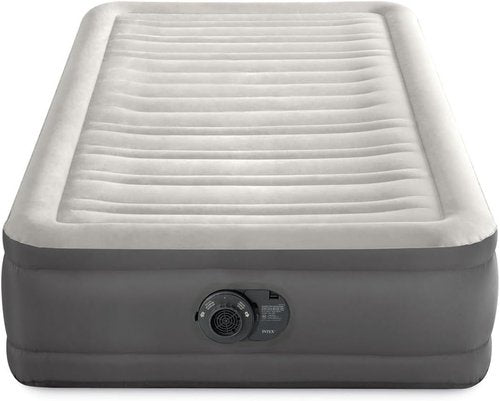 Intex TruAire Luxury Air Mattress - Fiber-Tech Construction | Built-in Electric Pump & Multizone Support
