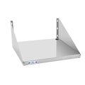 Hally Stainless Steel Microwave Shelf 24"x24" 200 lb, NSF Commercial Heavy Duty Metal Appliance Wall Mount Floating Shelving for Restaurant, Kitchen, Bar, Home and Hotel