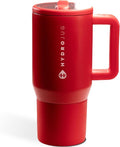 HydroJug Kids - 20 Oz Insulated Water Bottle with Flip Straw & Handle | Leak-Proof & Durable | Alumni Red