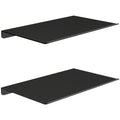 MKO 8" Small Floating Shelves for Wall, Metal Wall Mounted Shelf for Bathroom, Bedroom, Living Room, Kitchen, Little Mini Tiny Display Hanging Shelves for Books/Storage/Room Decor 2 Packs, Black
