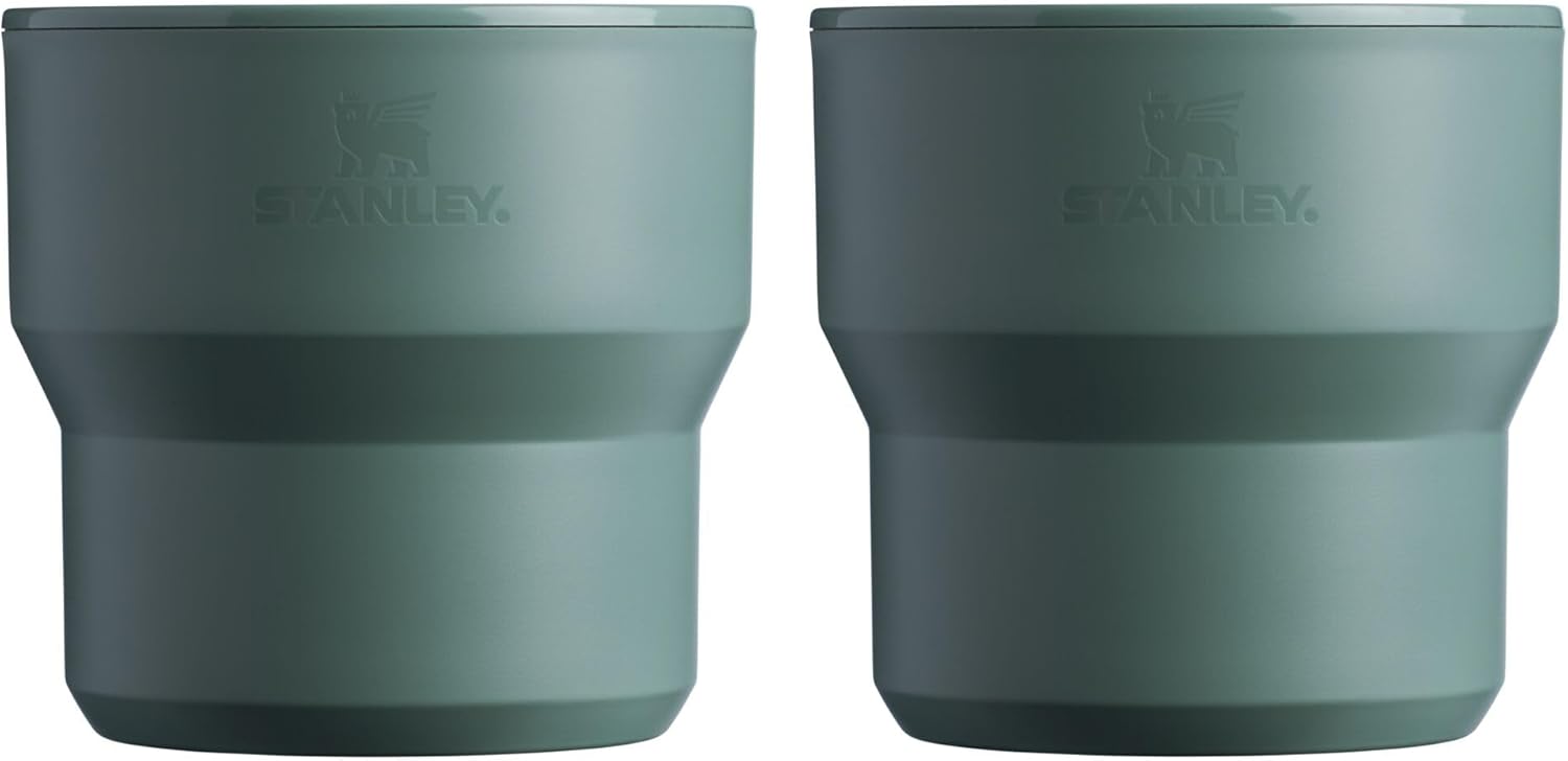 Stanley Wildfare Go 4-Piece Stainless Steel Cook Set - 32 oz Pot with Lid & Foldable Handle | 2 Stacking Cups | BPA-Free Camping Essentials in Shale & Charcoal