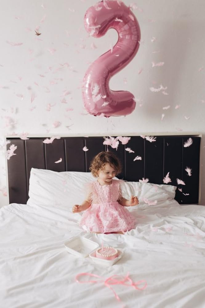 Pearl Pink 40-Inch Number Balloons by [Brand Name] - Perfect for Birthdays, Anniversaries & Proposals