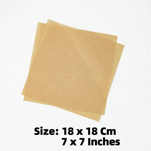 Roppolo Brown Waxed Deli Paper Sheets, 100 Pcs 7 * 7 Inch Food Basket Wrap for Sandwiches, Burgers, Food Food Liner for bakery boxes