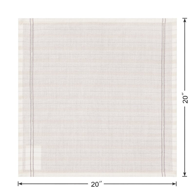 20" x 20" Plaid Napkin Set - Cotton & Polyester - 4-Pack