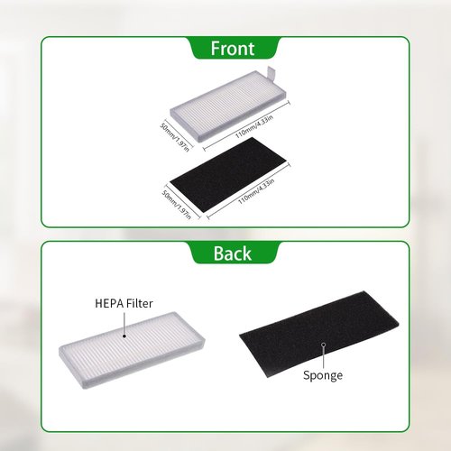 Neutop Replacement Filters Compatible with Ecovacs Deebot N79S N79 DN622 DN622.11 DN622.31 N79W N79se Deebot 500 DC3G and Yeedi K600 K700, Robot Vacuums, 9-Pack.