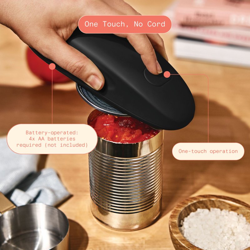 Hands-Free Automatic Electric Can Opener - Black Sesame