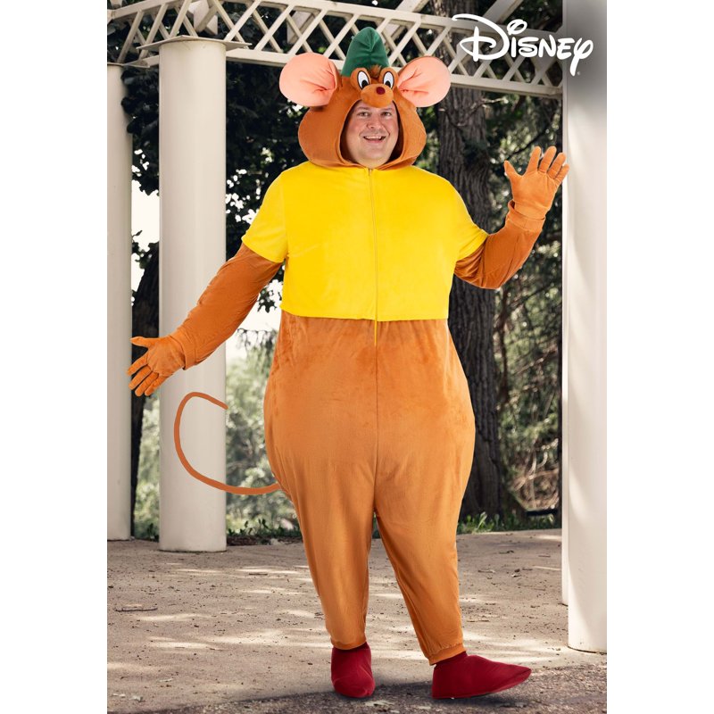 Plus Size Men's Cinderella Gus Gus Costume 3X Deluxe Furry Jumpsuit