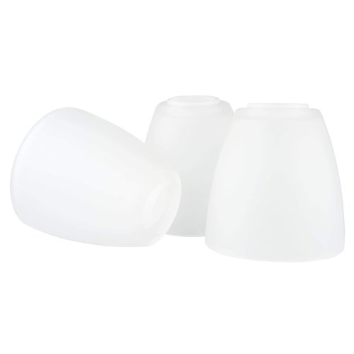 Kira Home Armada 5" Frosted Glass Shades, Replacement Glass, 1-5/8" Fitter Opening for Threaded Medium Base Socket, 5" x 5", 3-Pack