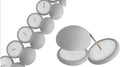 Duvetdots Gray Keyless Duvet Clips, No Key Needed. Pack of 8 Comforter Fasteners That are Safe Locking, Low Profile Egyptian Cotton Bedding Pins Holds up to 10lbs, Clamps Keeps Comforter From Shifting