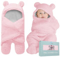 BlueMello Baby Swaddle Blanket - Ultra-Soft Plush for Infants 0-6 Months | Pink Receiving Wrap | Ideal Gift for Newborns