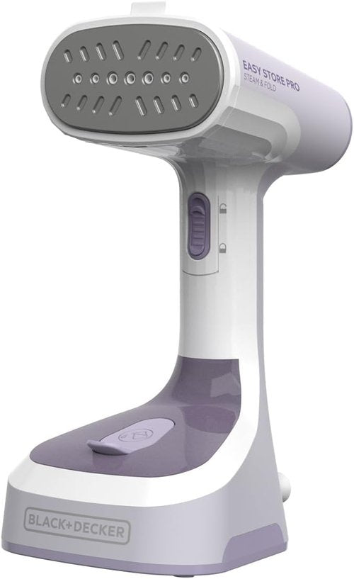 BLACK+DECKER Easy Store Pro Foldable Steamer - 45-Second Heat Up, Extra Long Cord & Lint Remover Attachment