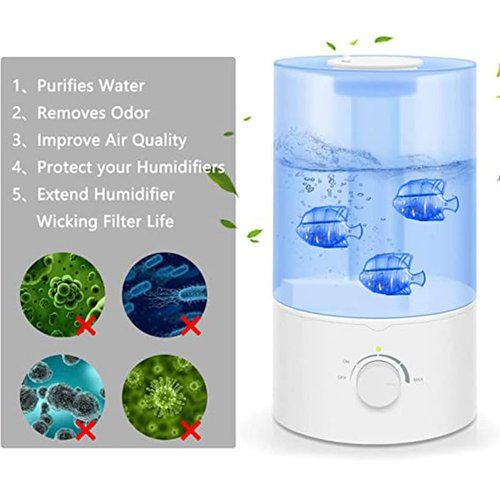 12PCS Universal Humidifier Tank Cleaner,Demineralization Cleaning Ball for Most Humidifier & Fish Tank, Purifies Water, Eliminates White Dust and Odor, Prevents Hard Water Build-Up