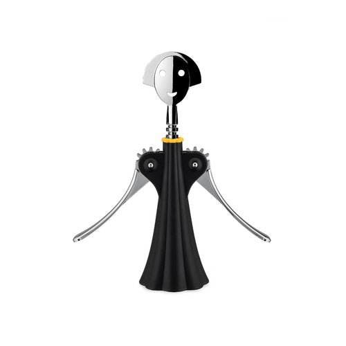 Alessi AAM01 B Anna G. - Design Corkscrew, Thermoplastic Resin and Chrome Zamak, Black