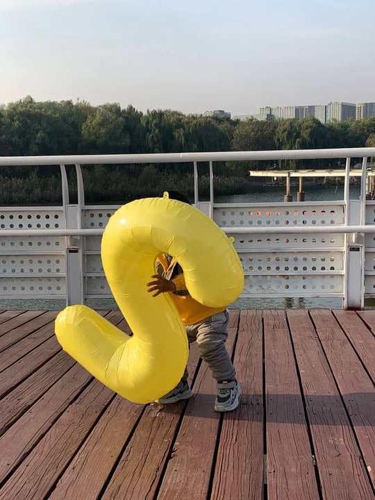 Number 7 Balloon by Yellow - 40 Inch Giant Foil Balloon for 7th Birthday Party Decorations