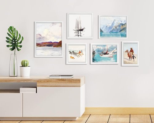 LaVie Home 8x10 Picture Frames - Classic White Photo Frames for Wall Display | Set of 12