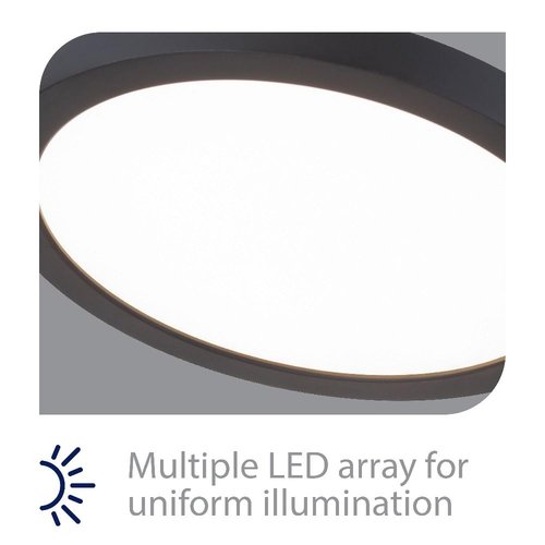 WAC Lighting, Round 11in LED Energy Star Flush Mount 3000K in Black