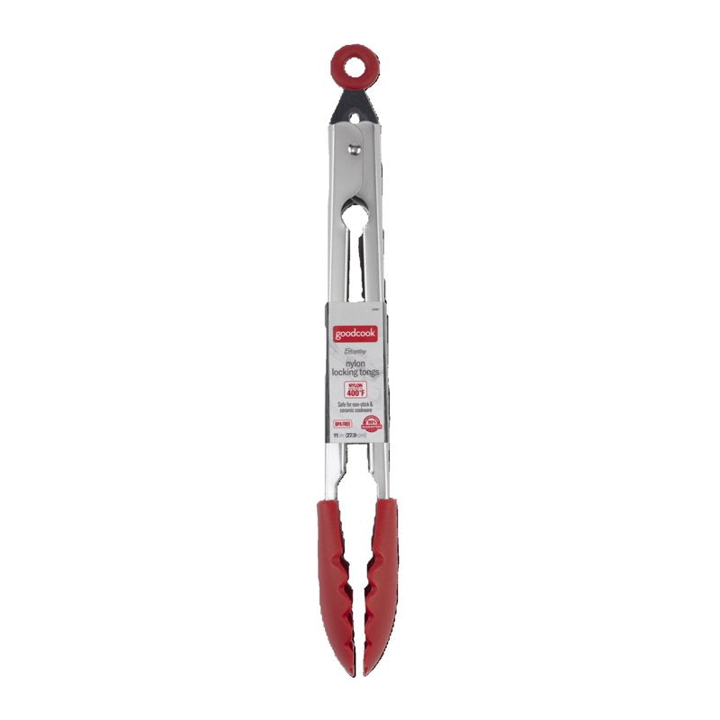 Nylon Locking Tongs - 11-Inch Stainless Steel Kitchen Tool