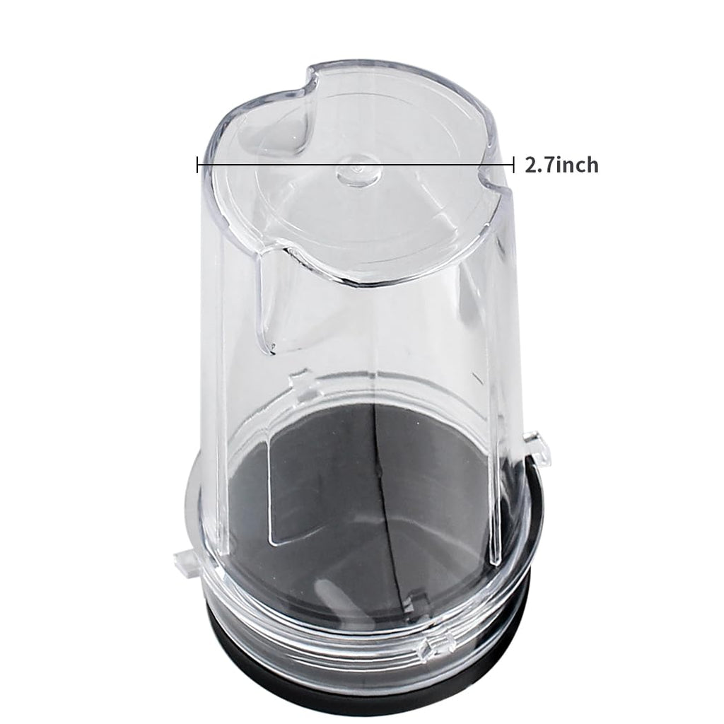 Anbige Replacement Parts 2pcs 12oz Cups with Lids, Compatible with Ninja BL770 BL660 BL810 QB3000 All Pro 4 Tabs Blenders