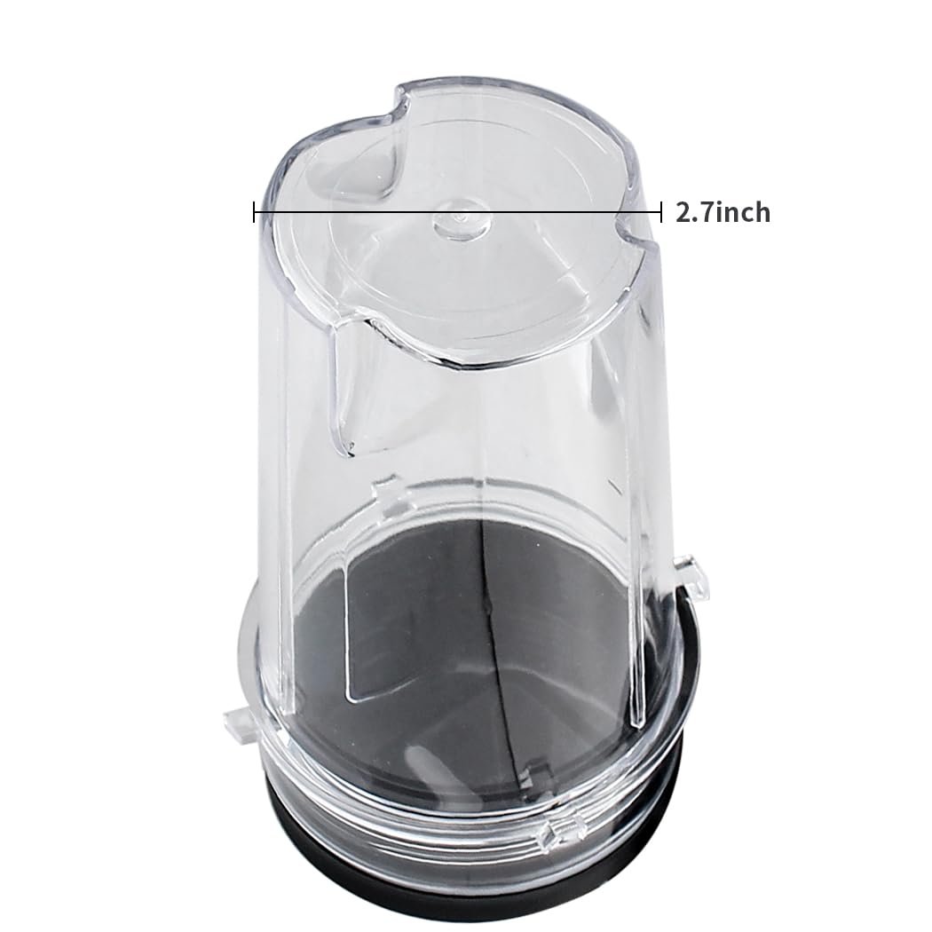 Anbige Replacement Parts 2pcs 12oz Cups with Lids, Compatible with Ninja BL770 BL660 BL810 QB3000 All Pro 4 Tabs Blenders