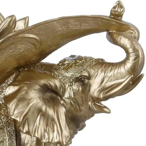 ICE Armor Lucky Wealth Thai Elephant Wine Rack Bottle Holder, Wine Rest Figurine Statue, Feng Shui Home Decor on Tabletops and Counters, Wine Lovers Anniversary Housewarming Unique Gifts for Her