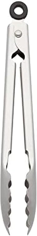 KitchenAid Stainless Steel Serving Tongs - 9 Inch with Secure Lock & Hang Hook, Durable Design