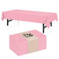 Xnluothsk 20 Pack Pink Rectangle Plastic Tablecloth, 54"x 108" Disposable Table Cloth Party Table Cover, Plastic Table Cloth for Birthday Wedding Party