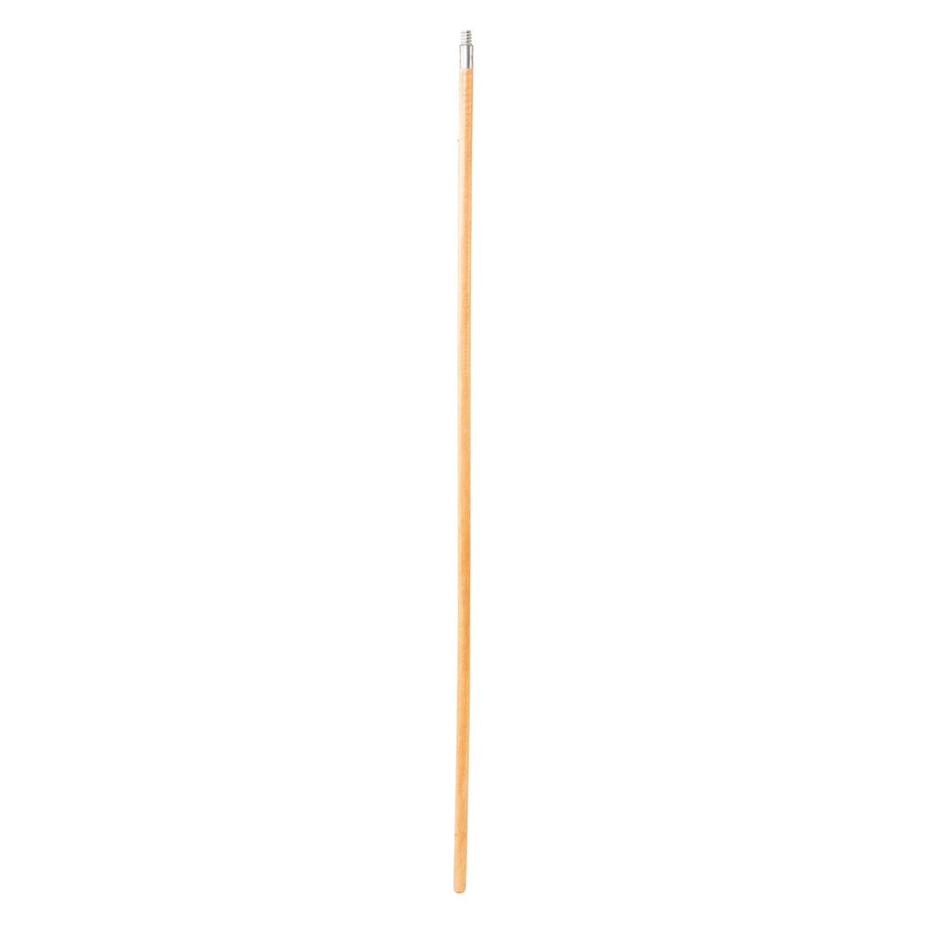 Rubbermaid Commercial Products Lacquered-Wood Broom Handle With Threaded Metal Tip, 60", Natural for Floor Cleaning/Sweeping in Home/Office