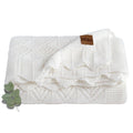 Dalisa Knitted Throw Blanket 100% Austrian Eucalyptus Lyocell Tencel™ Premium Boho Vintage Knit Throw Blanket 50"x60" Natural - Cozy, Chunky & Comfy Stitch for Snuggle Lounging Emily