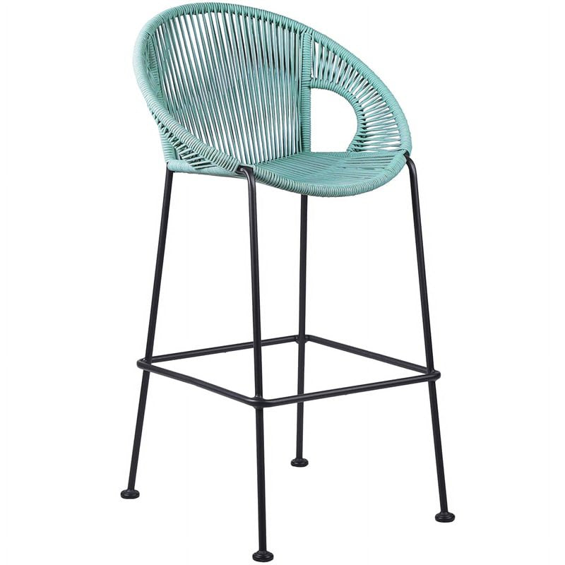 30" Acapulco Indoor Outdoor Steel Bar Stool - Wasabi Rope