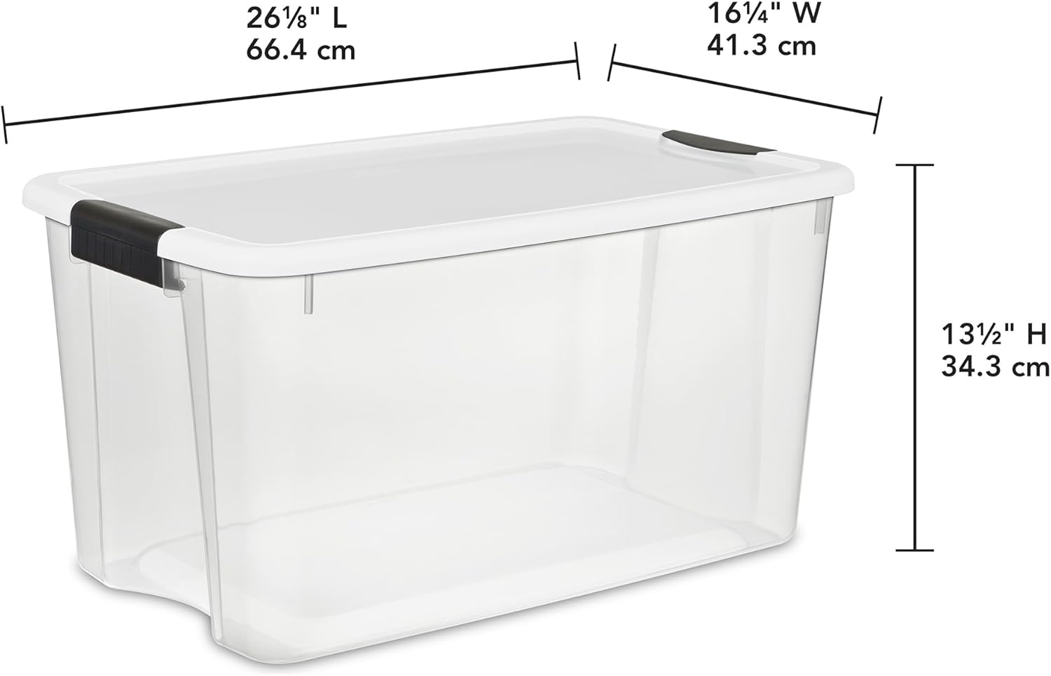 Sterilite 20-Pack Ultra Latching Storage Bins - Clear Plastic, 70 Quart Heavy-Duty Organizers for Home & Office