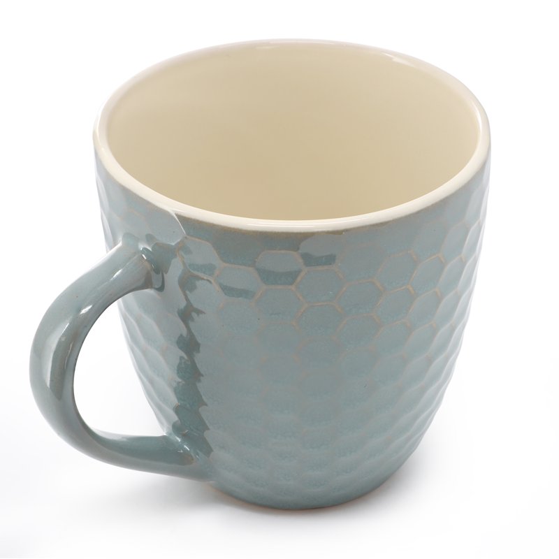 15 oz Honeycomb Mug Set - 6 Pieces in Assorted Colors