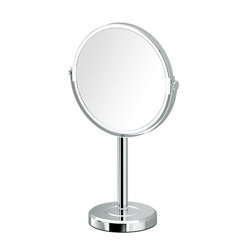 Gatco 1386C Latitude II Minimalist 3X Magnifying Makeup Mirror, Countertop Bathroom Vanity Mirror, 12.5-Inch H, Chrome
