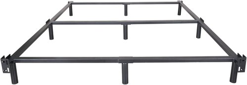 Jetonix Metal Bed Frame - Sturdy Heavy-Duty Platform Bed with 9 Legs Support - Black King Size, Easy Assembly