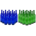 FastRack Wine Making Bottle Bundle (12 Cobalt Blue + 12 Green) | 24 Bottles