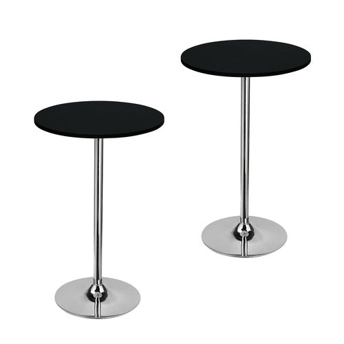 mylacerhome 2 Pack Round Fitted Tablecloth 20 Inch Stretch Spandex Table Cover Black Washable Table Cloth Elastic Table Topper for Indoor and Outdoor
