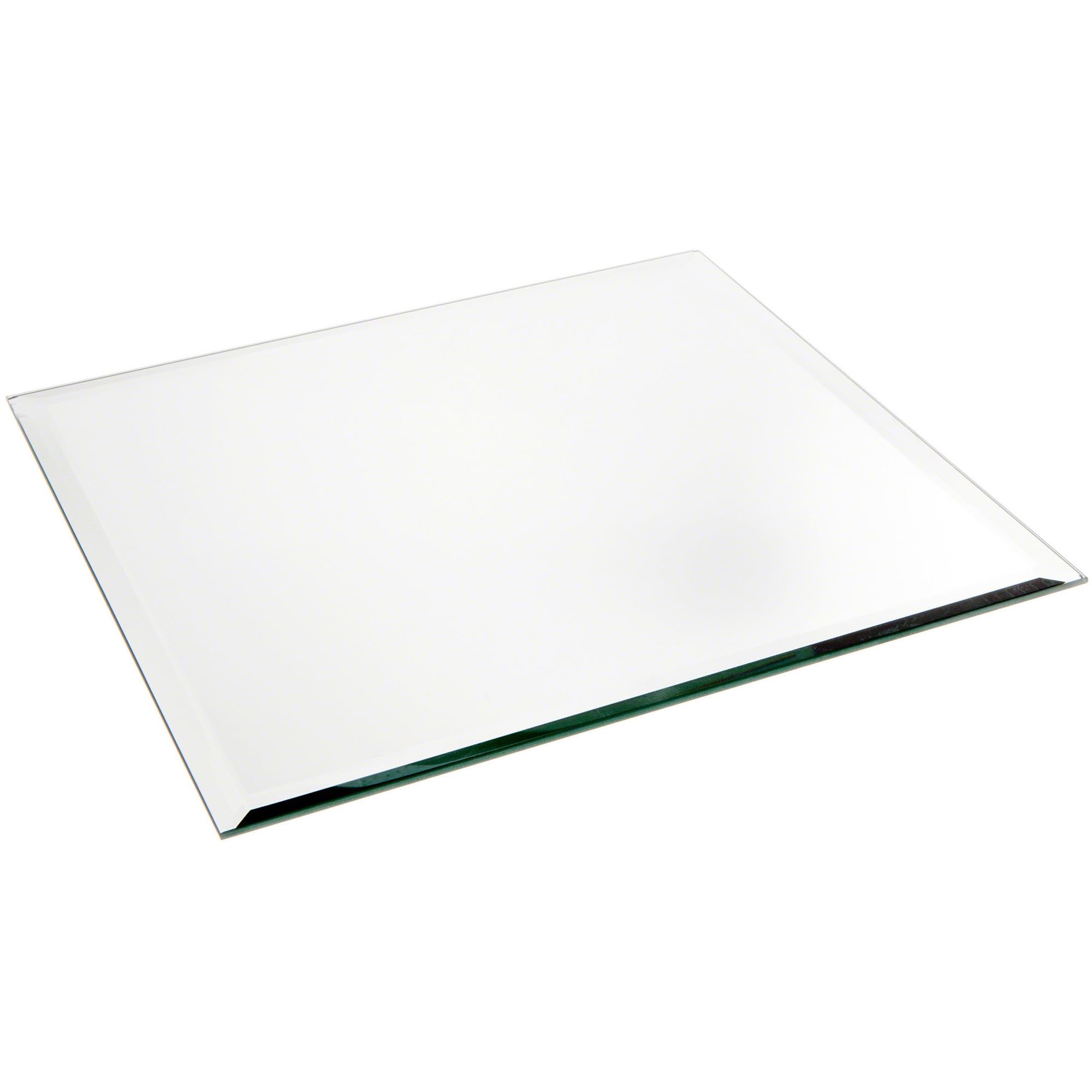 Plymor 12" Square, 5mm Thick Beveled Glass Mirror, Pack of 2