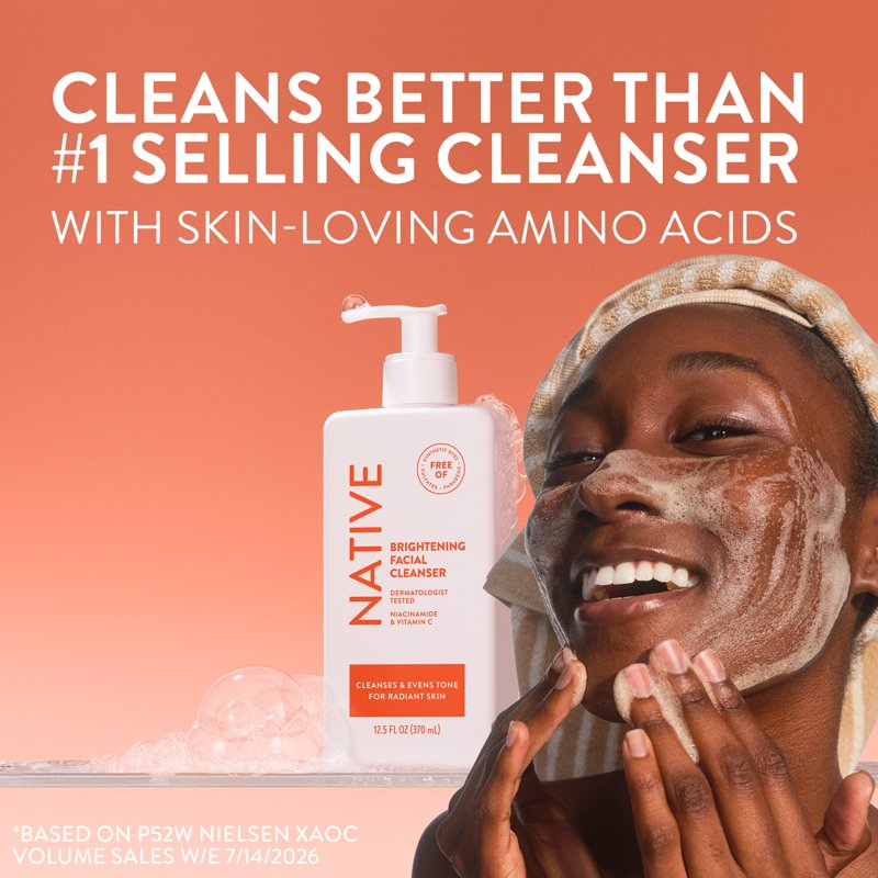 Brightening Facial Cleanser with Niacinamide & Vitamin C - 12.5 oz