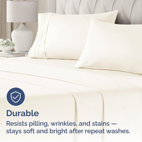 King Pillow Cases by [Brand Name] - Ultra Soft Hotel Quality Covers | Wrinkle-Free & Fade Resistant - 2 Piece Set in Off White