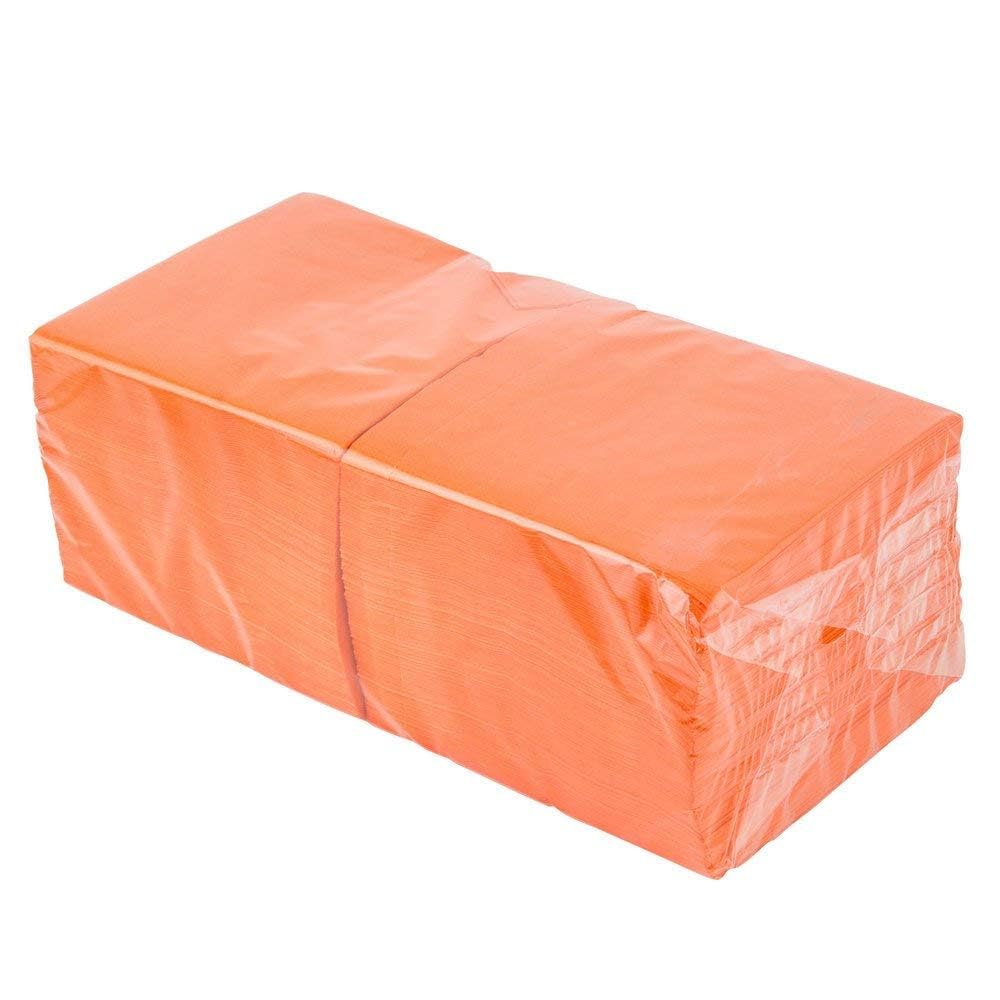 Perfect stix 2 ply Orange Cocktail Napkins, 9x9, Pack of 200 Count