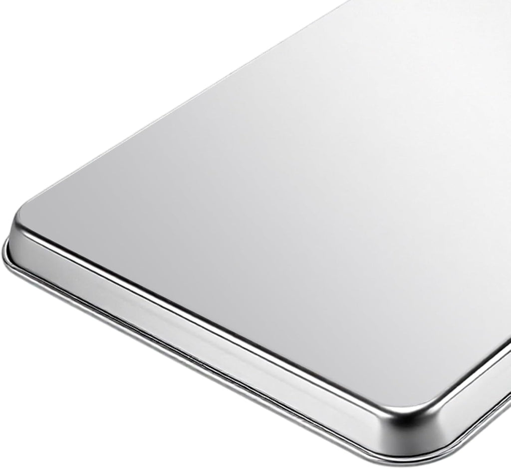 Skiennix Stainless Steel Baking Sheets - 4-Piece Set | Half Sheet Cookie Pans, 17.6 x 12.4 x 1 Inch