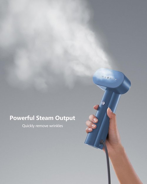 G6 Pro Smart Handheld Steamer - Lightweight & Compact Wrinkle Remover | Global Voltage (100-240V), Auto Shut-Off, Blue