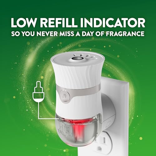 Air Wick Plug in Scented Oil Starter Kit, 2 Warmers + 6 Refills, Lavender & Chamomile, Eco Friendly, Essential Oils, Air Freshener