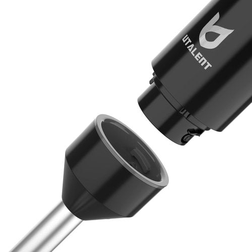 Cordless Hand Blender, UTALENT Variable Speed Immersion Blender handheld Rechargeable, with USB-C Charging Cable, Egg Whisk, for Smoothies, Milkshakes, Hummus and Soups – Black