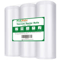 MakMeFre 3 Pack 8"x20'(3Rolls) Vacuum Sealer Bags Rolls for Food,Commercial Grade, BPA Free,Puncture Prevention,Great for Sous Vide Cooking